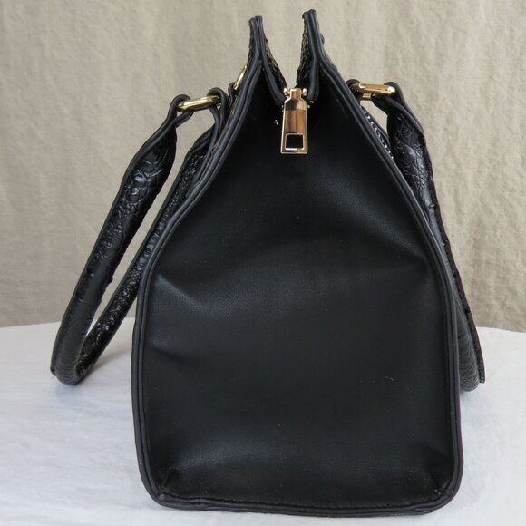 IMHeart Faux Croc Handbag Purse Black - Footed *missing crossbody strap - Picture 4 of 9